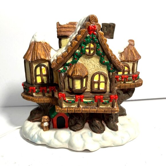 Hollybeary USA Plumbeary Home Christmas Village Decoration 1995 WORKS - Picture 3 of 12